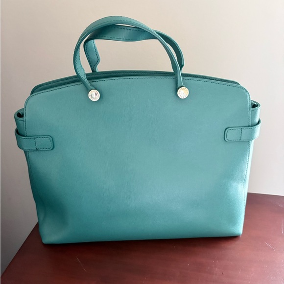 Furla Agata Leather Satchel in Teal Blue. LNC - Picture 9 of 16